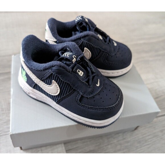 Nike Air Force 1 Shoes Toggle SE Peace Midnight Navy TD Toddler Sz 4C DB1819 400 - Picture 1 of 10